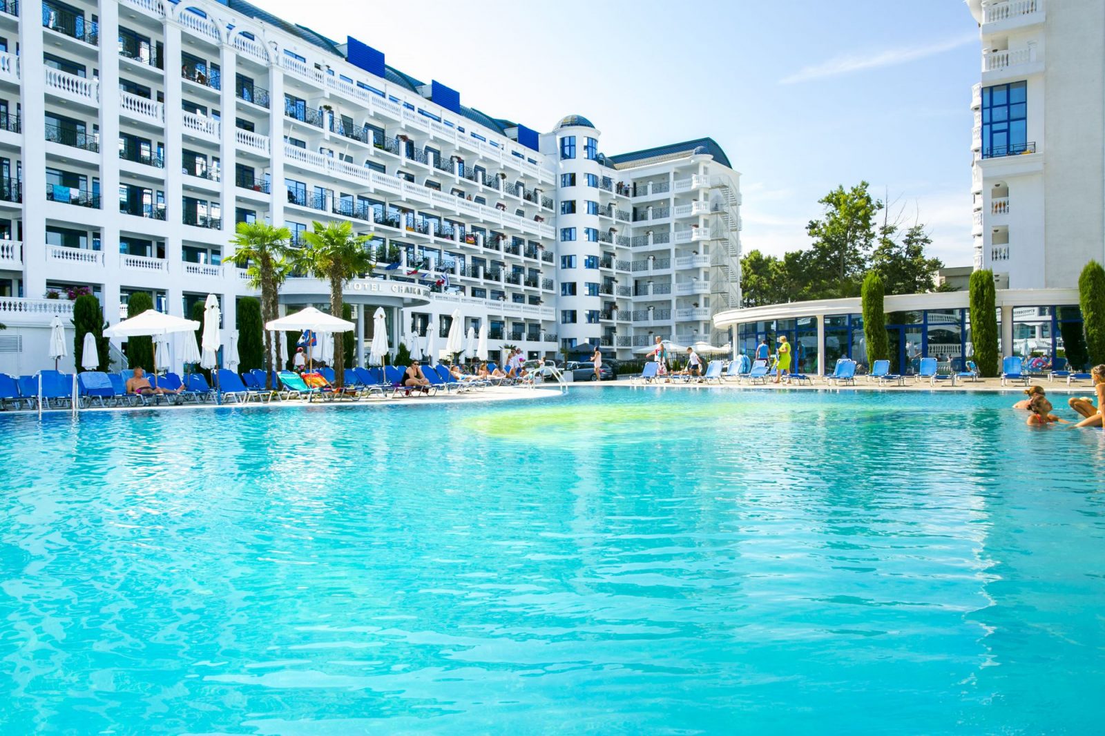 Letovanje Bugarska autobusom, Sunčev breg, Hotel Chaika Beach, izgled bazena